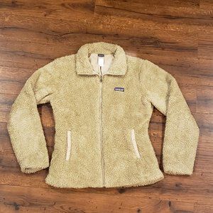 Patagonia Womens Los Gatos Fleece Deep Pile Jacket Coat Size Medium Beige